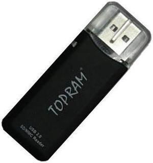 TOPRAM USB 2.0 SD SDHC SDXC High Speed Card Reader R3, support Kingston SanDisk 4GB, 8GB, 16GB, 32GB, 64GB capacity - OEM