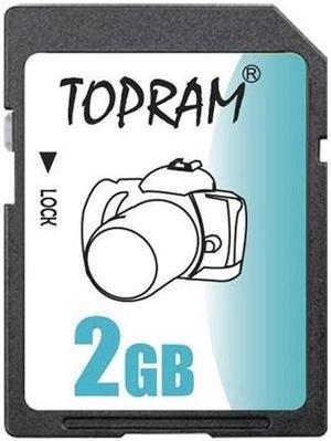 TOPRAM 2GB SD 2G Secure Digital Flash Memory Card Bulk - OEM - Pack of 10