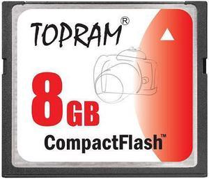 TOPRAM 8GB CF 8G CompactFlash Card Compact Flash Flash - Bulk - OEM