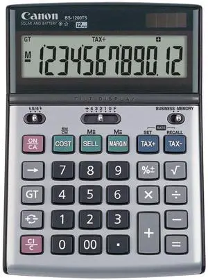 Canon BS-1200TS Desktop Calculator 12-Digit LCD Display 8507A010