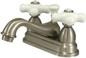 Kingston Brass KS3608PX Two Handle 4 in. Centerset Lavatory Faucet with Brass Pop-up