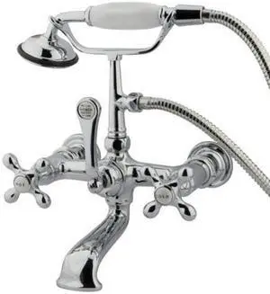Kingston Brass Cc558T1 Clawfoot Tub Filler With Hand Shower - Polished Chrome Finish