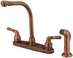Kingston Brass KB756SP 8 in. High Arch Kitchen Faucet With Sprayer