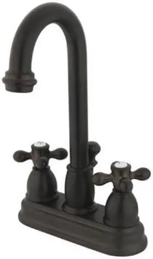 Kingston Brass KB3615AX Two Handle 4 in. Centerset Lavatory Faucet with Retail Pop-up