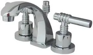 Kingston Brass KS4941ML Two Handle 4 in. to 8 in. Mini Widespread Lavatory Faucet with Brass Pop-up