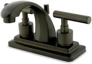 Kingston Brass KS4645CML Two Handle 4 in. Centerset Lavatory Faucet with Brass Pop-up