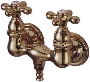 Kingston Brass Vintage 3-3/8 Wall Mount Clawfoot Tub Filler, CC37T2, Polished Br