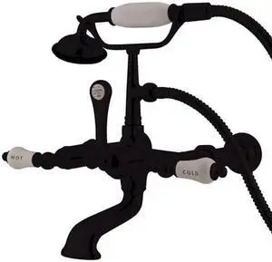 Kingston Brass CC545T5 Wall Mount Clawfoot Tub Filler with Hand Shower