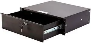 DEEJAYLED 3 U METAL LOCKING RACK DRAWER