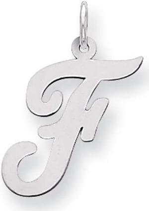 Sterling Silver Madison Collection LG Classic Script Initial F Pendant