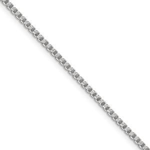 2mm Sterling Silver D/C Solid Round Box Chain Necklace, 20 Inch