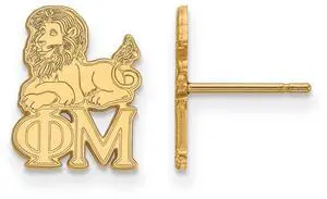14K Plated Silver Phi Mu XS Post Earrings