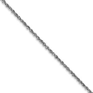 1.7mm, 14k White Gold, Ropa Chain Necklace, 18 Inch