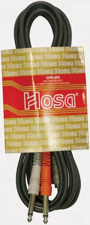Hosa CPR203 Dual 1/4" to RCA, 3 Meters (9.9 ft)