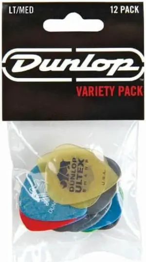 Dunlop Variety Guitar Pick 12 Packs - Light/Medium