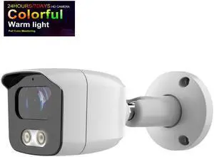 Full Color Night Vision View Bullet HD TVI camera 2.8mm wide Fixed Lens 5MP to 4K Lite Changeable 12V DC