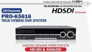 Eyemax Pro Prime Series HD SDI Hybrid 16CH 1080P Real Time DVR System App : Mviewer 8TB