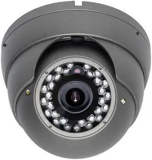 Eyemax IB-6339MV IN/Outdoor Dome IR Eyeball Turret Camera 700TVL Sony Effio, 960H Dual Power Gray Color