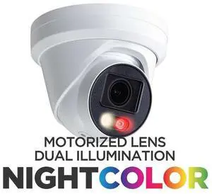 Eyemax 8MP Standard 4K Dual-Light Turret dome Camera, 2.7-13.5mm Motorized Lens, POE, Mic, Plug & Play Magic NVRs and Eyemax NVR ( Magic Viewer NVR , DMSS NVR )