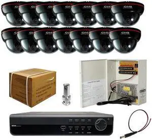 16ch DVR Package - H.264 ELITE DVR, 600 TVL Dome Camera, Power Supply and Cables, 3G phone support (with 1TB HDD)