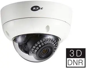 KTnC VANDAL-RESISTANT IR DOME CAMERA, 600 TV LINES, 2.8-12MM LENS, 30 IRS