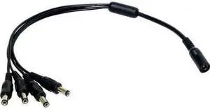 Power Pigtail cable splitter, Connect 4 plugs to 1 adapter