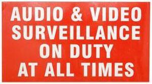 Security warning sticker 11"X6" - OEM