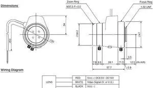 Computar Ganz High Quality CCTV Camera Lens TG10Z0513AFCS 1/3" 5-50mm f1.3 Varifocal, Video Auto Iris (CS Mount)