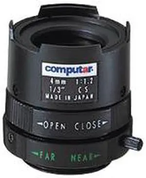 Computar Ganz High Quality CCTV Camera Lens 
T0412FICS 1/3" 4mm f1.2 Monofocal, Manual Iris (CS Mount)