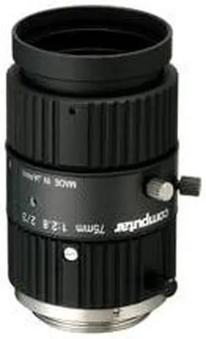 Computar Ganz High Quality CCTV Camera Lens M7528-MP 2/3" 75mm f2.8 w/locking Iris & Focus, Megapixel (C Mount)