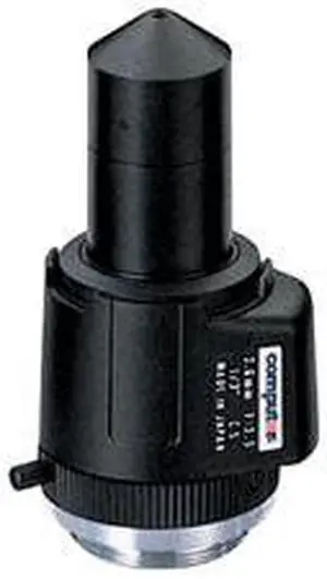 Computar Ganz High Quality CCTV Camera Lens TG2625FCSL-P 1/3" 2.6mm f2.5 Pinhole, DC Auto Iris w/ 4-pin mini connector long cable (CS Mount)