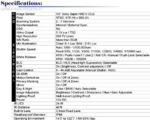 650 TV Lines 2.8mm Fixed Lens 24 IR Weatherproof Effio High Resolution Camera ( Grey, 12V DC )