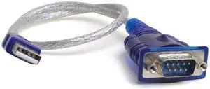 1' USB to RS-232 (DB-9 Male) Cable - Add a Serial Port to your DVR System via USB! Support PTZ Control or Datas