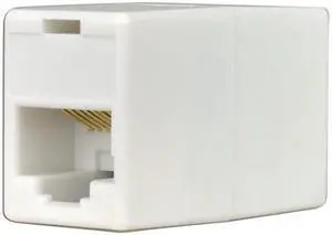 RJ-45 (F) to RJ-45 (F) Ethernet Inline Coupler (White) 
- Extend the Length of Two Ethernet Cables!