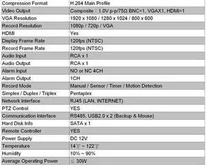 4ch 720P Real Time NVR System ( BL NV8004) - H264, 1080P/15FPS per CH, HDMI, VGA, Bareborn