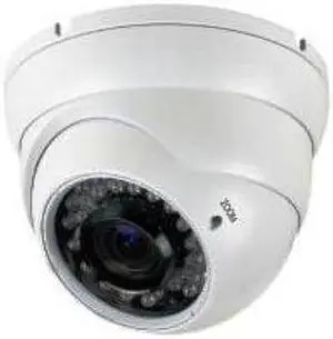 650 TVL Turret Camera - 1/3" high sensitivity CCD, 2.8 ~ 12mm varifocal lens, 35 pcs IR LEDs, weather-resistant, vandal-resistant, DC 12V, LT-T2065, White