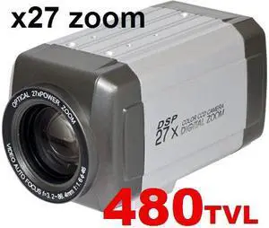 CCTV Box Type Zoom camera 27x Optical Zoom All In One 480TVL ICR Auto Focus Support RS-485 Control
