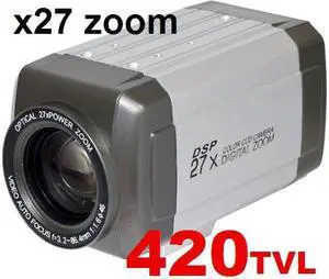 CCTV Box Type Zoom camera 27x Optical Zoom All In One 420TVL ICR Auto Focus Support RS-485 Control