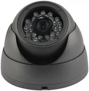 BlueCCTV 600TVL Vandal Dome IR Night vision Turret Eyeball CCTV Camera 3.6mm, 12V , Grey Color