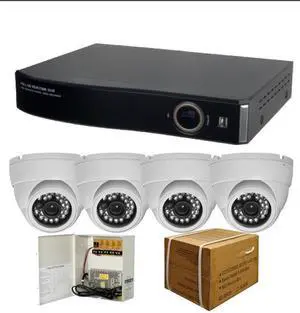 4CH 1080P HD-SDI Night vision IR CCTV DVR Basic Package (Barebone, White Color Cameras)