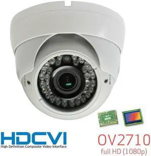 BlueCCTV HD-CVI CCTV In/Outdoor Eyeball Turret Dome IR Night Vision Camera, HD 1080P 2.1 Mega Pixel HD Image 36 Leds Range Upto 100FT 2.8-12mm