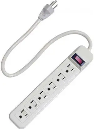 Power Strip with 6 Power Outlet 1.5FT UL Listed