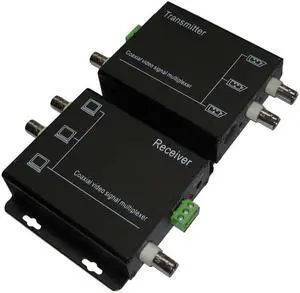 Video Compressor Multiplexer 2 Cameras with Data by 1 Cable
Add Extra Camera or PTZ without Running new Cable