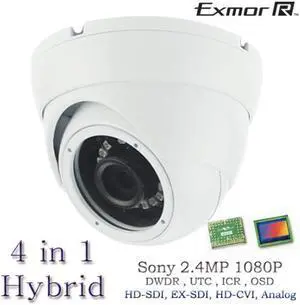 2.4MP Hybrid 1080P Camera HD SDI, HD EX-SDI, HD CVI, 960H  OSD DWDR UTC 2.8mm Dual Supports Video Outs