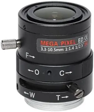5 mega pixel DC manual Iris CCTV Mega Pixel Lens 3.3-10.5mm Vari Focal IR Corrected
