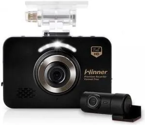 WinyTech 5MP Car Black box dash cam HD wide angle Dual cameras 3.5" LCD touch Screen