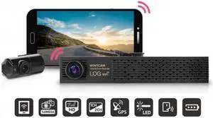 WinyTech 1080P Wi-Fi Car Black box dash cam HD wide Angle Dual cameras (Smart Phone not Included)