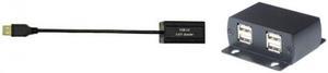 USB 2.0 Fast CAT5 Extender with 4 Port USB Hub