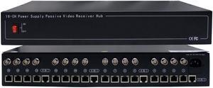 16CH Passive Video Balun Receiver & Power Supply Hub (VPS) Now Supports Analog HD Cameras