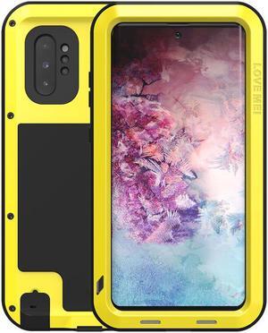 Love Mei Aluminum Metal Armor For Samsung NOTE 10 Pro Shockproof Dirtproof Full Body Heavy Duty Case For Samsung NOTE 10 Pro (Yellow)